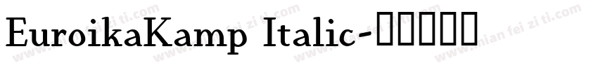 EuroikaKamp Italic字体转换